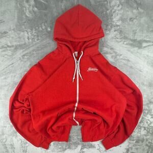Budweiser American High Quality Red Graphic Full-zip Hoodie Size 2XL